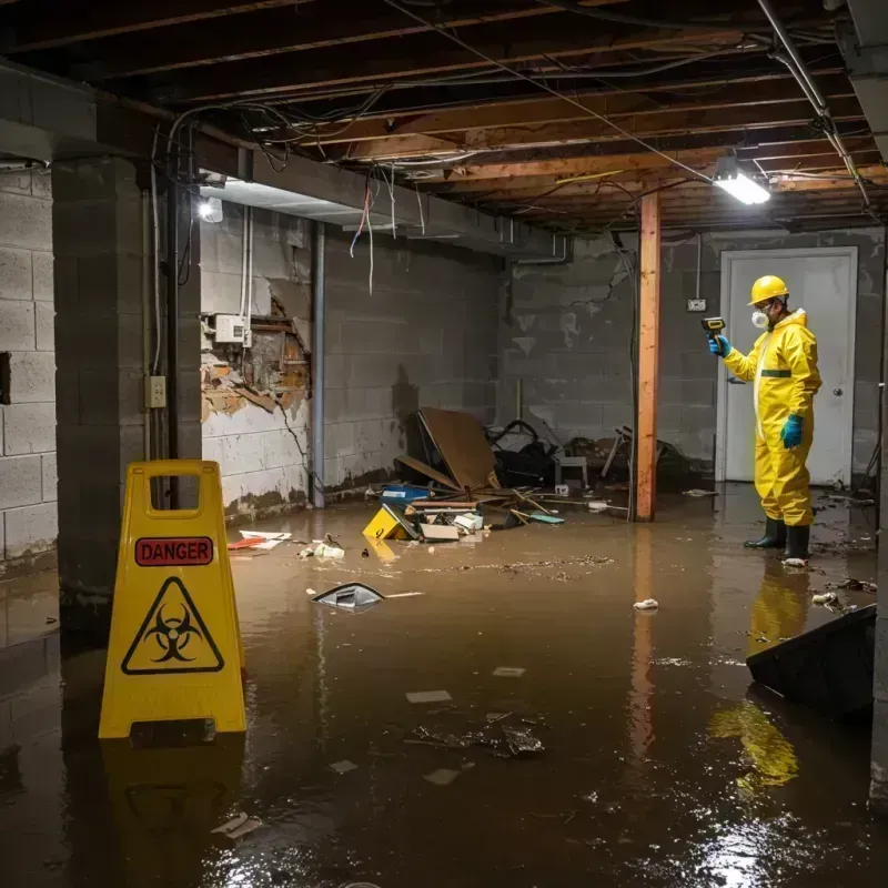 Flooded Basement Electrical Hazard in Golconda, IL Property